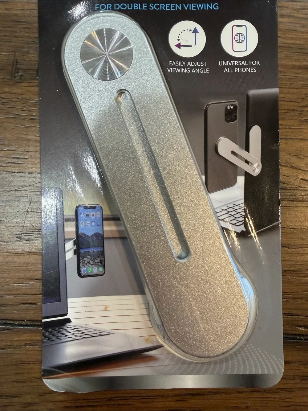 Magnetic Monitor Phone Mount - Silver